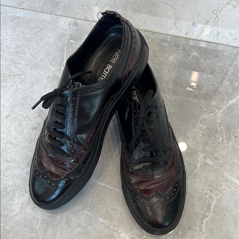 Neil Barrett Black and Brown Oxfords Classic Lace-Up